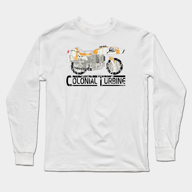 BSG Turbine Vintage Style Tee Long Sleeve T-Shirt by J. Rufus T-Shirtery